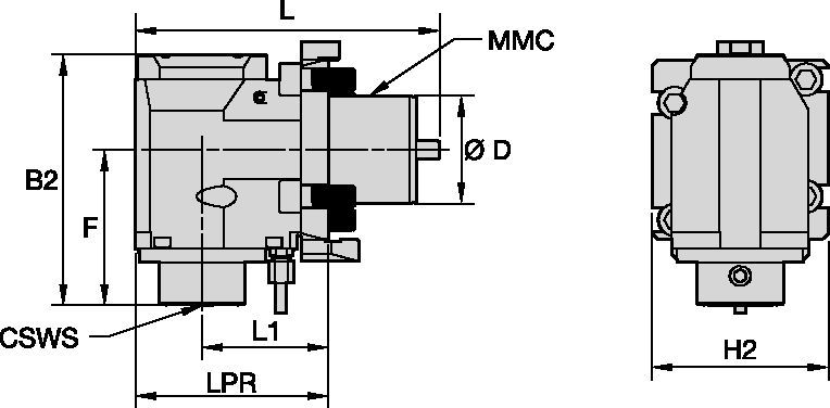 Okuma™ • Приводной инструмент, радиальное крепление • KM™ • MMC 009