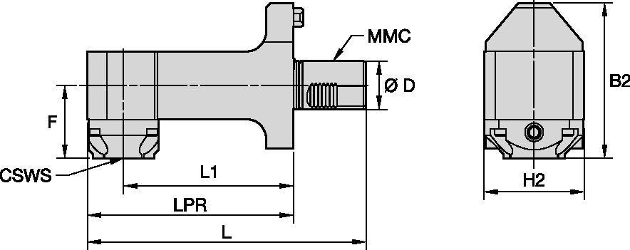 Mazak™ • Outil statique radial • KM™ • MMC 018