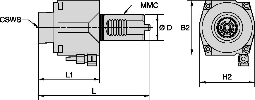 Mazak™ • Приводной инструмент, осевое крепление • KM™ • MMC 017