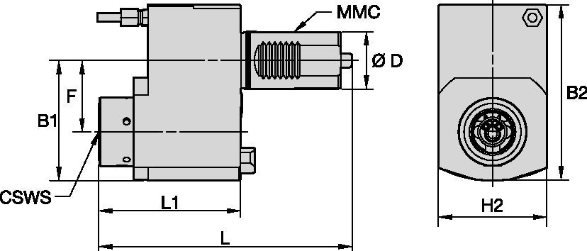 Mazak™ • Приводной инструмент, осевое крепление • KM™ • MMC 017