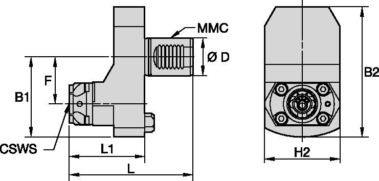 Mazak™ • Herramienta estática axial • KM™ • MMC 017