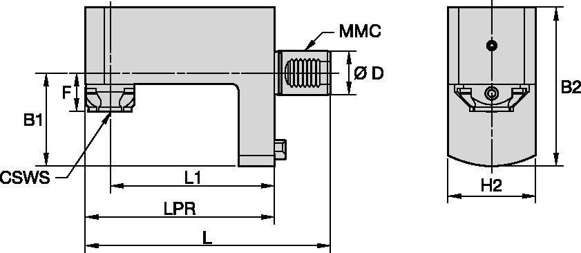 Mazak™ • Utensile statico radiale • KM™ • MMC 017