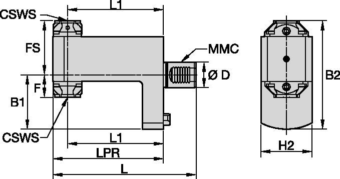 Mazak™ • 径方向固定工具 • KM™ • MMC 017