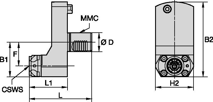 Mazak™ • 軸方向固定工具 • KM™ • MMC 016