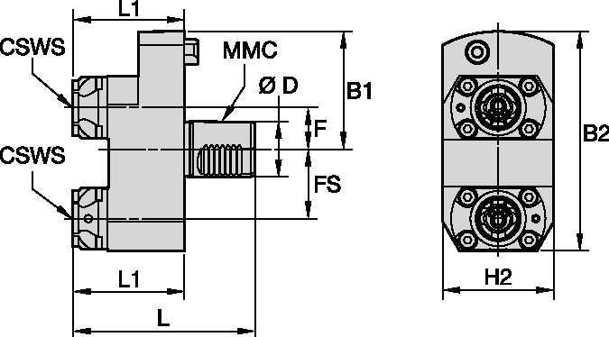 Mazak™ • Utensile statico assiale • KM™ • MMC 016