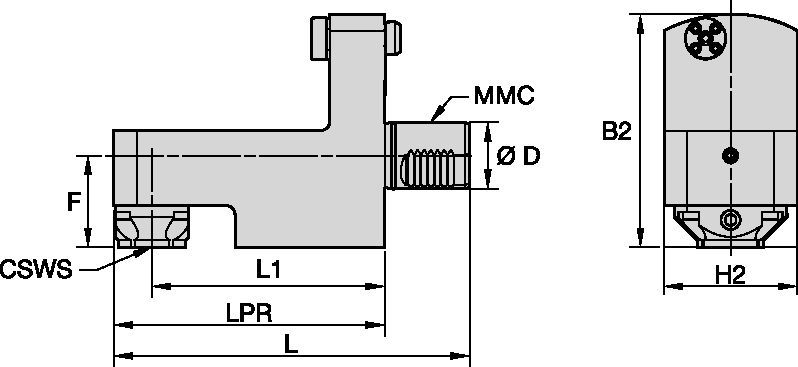 Mazak™ • 径向静态刀具 • KM™ • MMC 016