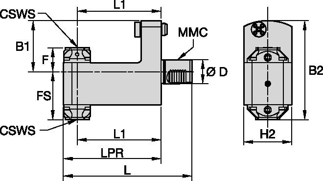 Mazak™ • Utensile statico radiale • KM™ • MMC 016