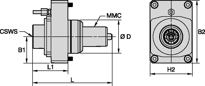 Mazak™ • Ferramenta acionada axial • KM™ • MMC 020