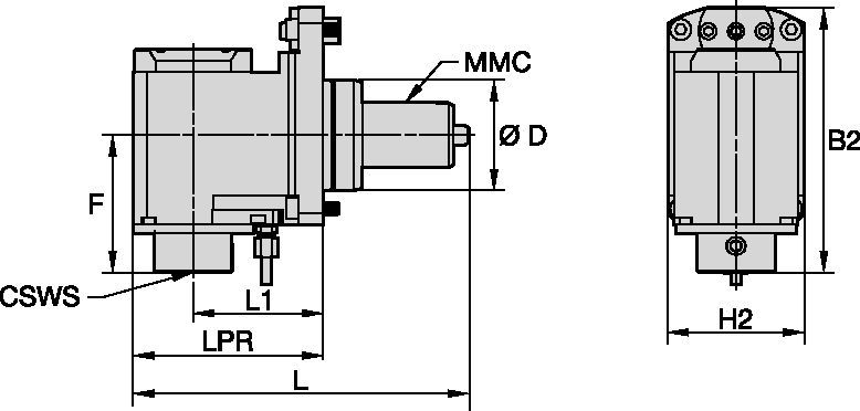 Mazak™ • Utensile motorizzato radiale • KM™ • MMC 020