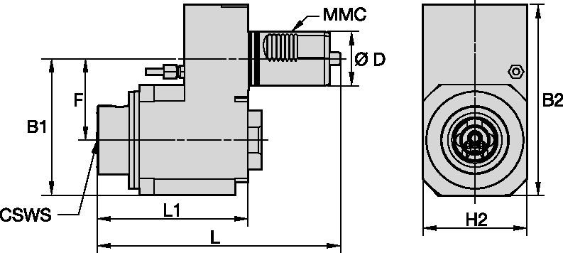 Mazak™ • Axiální poháněné nástroje • KM™ • MMC 019