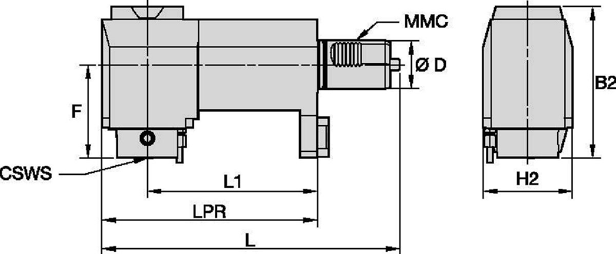 Mazak™ • Приводной инструмент, радиальное крепление • KM™ • MMC 019
