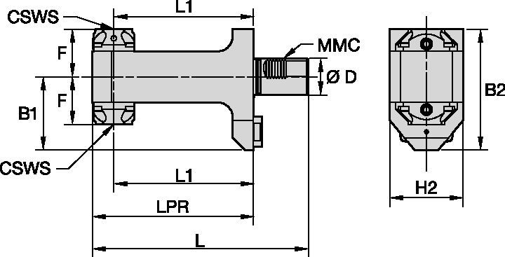 Mazak™ • Невращающийся инструмент, радиальное крепление • KM™ • MMC 019