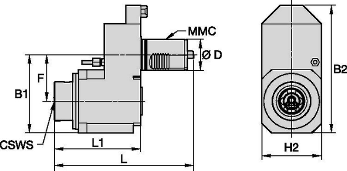 Mazak™ • Приводной инструмент, осевое крепление • KM™ • MMC 018
