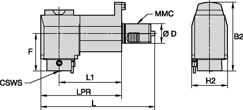Mazak™ • Utensile motorizzato radiale • KM™ • MMC 018