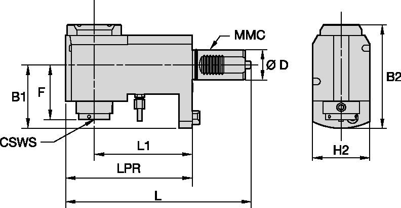 Mazak™ • Utensile motorizzato radiale • KM™ • MMC 017