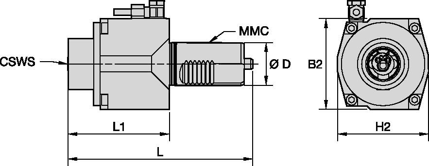 Mazak™ • Приводной инструмент, осевое крепление • KM™ • MMC 016