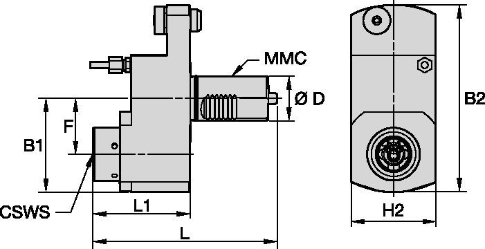 Mazak™ • 軸方向駆動工具 • KM™ • MMC 016