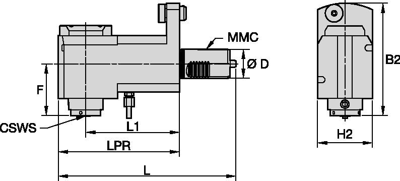 Mazak™ • Ferramenta acionada radial • KM™ • MMC 016