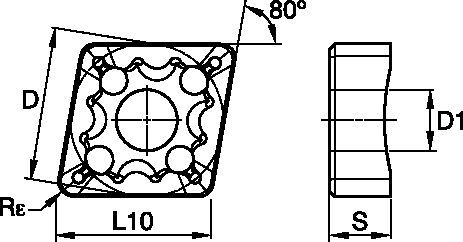 Kenloc™ CNMM ISO/ANSI Turning Insert 1158462 - Kennametal