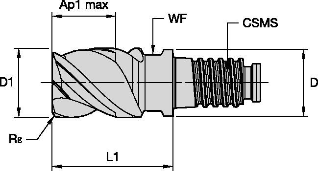 Modulares Schaftfräsen • FGDF • Für MillTurn Maschinen und Drehmaschinen