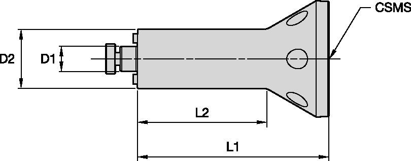 Taper Flange Mount Adapter • Shell Mill Adapter • BTF46 • Inch