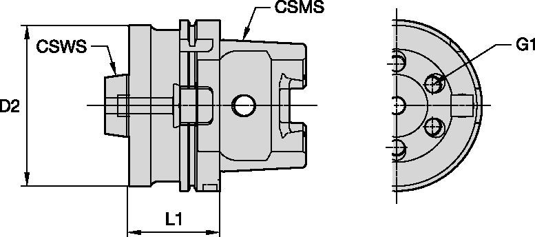 BTF • Taper Flange Adapter • HSK125A • Inch