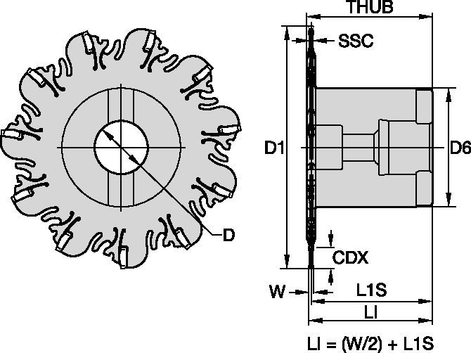 KNS® Slotting Mill • Reinforced Body • Shell Mount