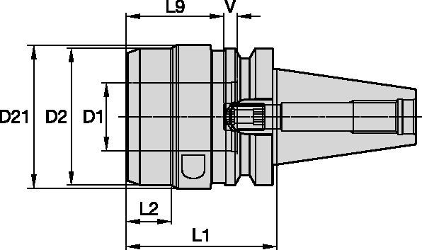 Portaherramientas hidráulico HydroForce™ (HT) de alto par motor