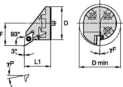 Vibrationsfrei • Anschraubbare Schneidköpfe • Screw-On • SDUC 93°