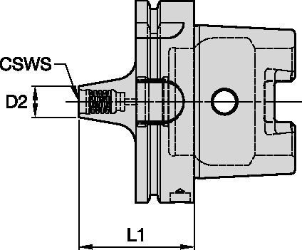 DUO-LOCK™ • Adapter • HSK100 Form A • Inch