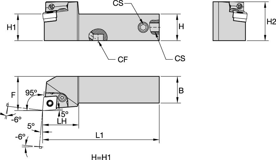 Kenlever • Plaquettes négatives • PCLN 95°• Arrosage interne