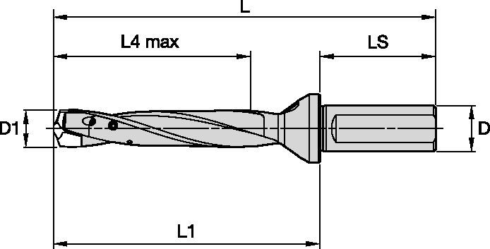 TDMX • 5 x D • Zylinderschaft mit Spannfläche • Metrisch