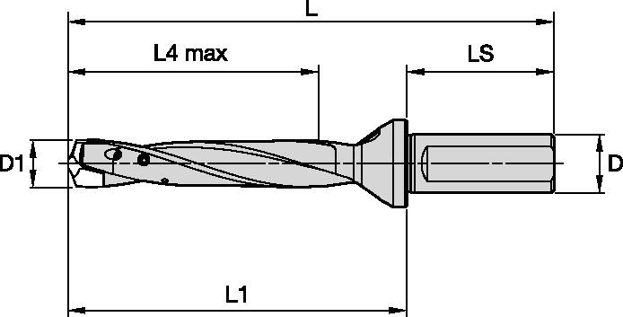 TDMX 5xD Flanged Shank Inch Holemaking - 6572208 - WIDIA