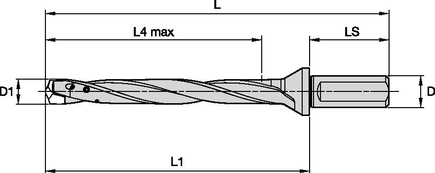TDMX • 8 x D • Stelo con pianetto laterale • Sistema metrico