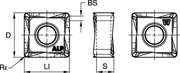 Inserts • SNHX-ALP • For Aluminum and Other Non-Ferrous Alloys