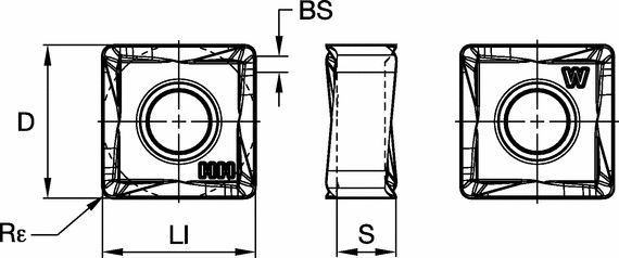 Insertos • SNHX-MM • Geometria universal para usinagem média