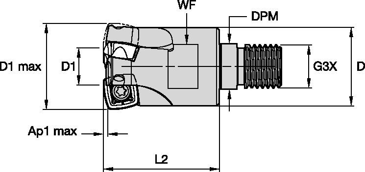 VXF™-12 - Screw-On End Mills - Metric 6596723 - WIDIA