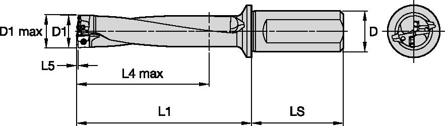 TCF-ISO 9766 Shank 4xD Metric Holemaking - 5577947 - WIDIA