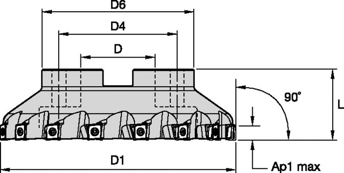 Shoulder milling cutter • For Steel and Cast Iron