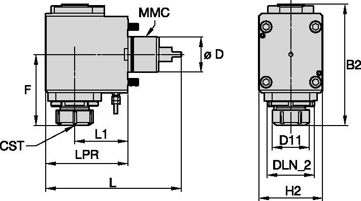 Turret Adapted Clamping Units Driven Tool Radial • ER™