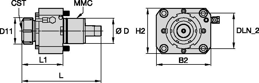 Turret Adapted Clamping Units Driven Tool Axial • ER™