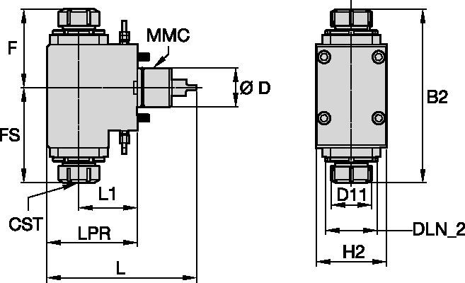 Turret Adapted Clamping Units Driven Tool Radial • ER™