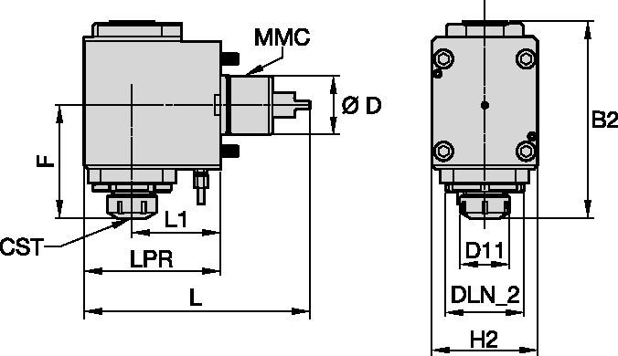 Turret Adapted Clamping Units Driven Tool Radial • ER™
