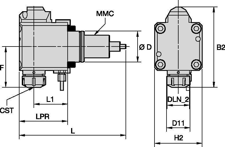 Doosan™ • Ferramenta acionada radial • ER™ • MMC 035