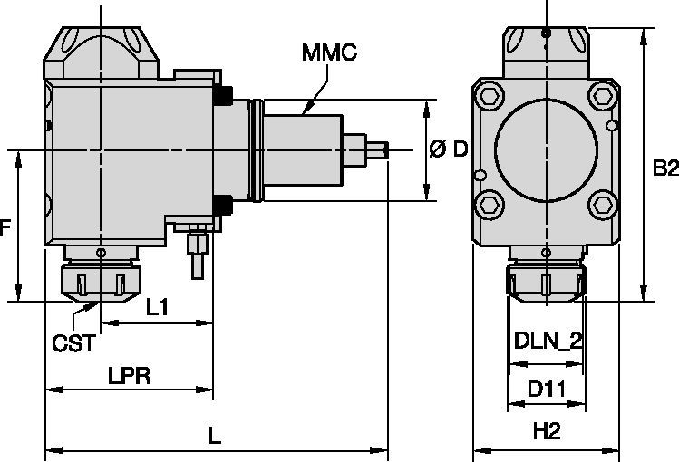 Doosan™ • Приводной инструмент, радиальное крепление • ER™ • MMC 036