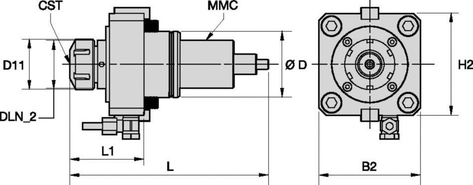 Doosan™ • Ferramenta acionada axial • ER™ • MMC 035