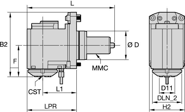 Mazak™ • Ferramenta acionada radial • ER™ • MMC 020