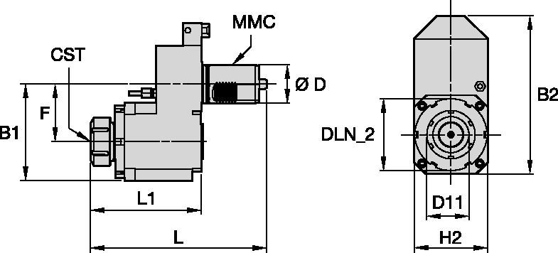 Mazak • napędzane oprawki osiowe • ER<sup>™</sup> • MMC 018