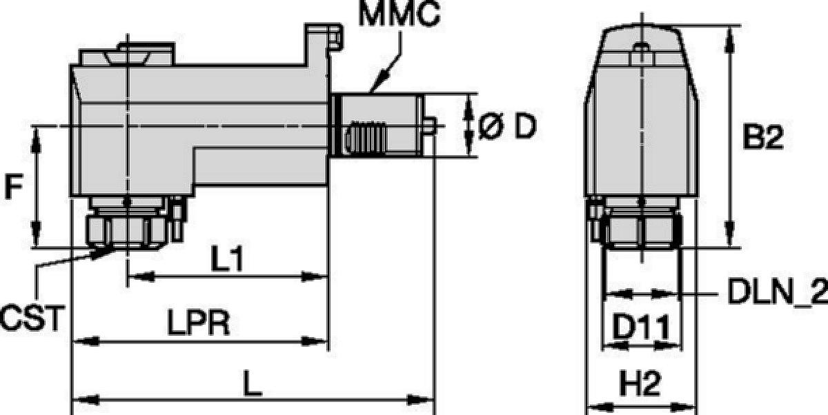 Mazak™ • Приводной инструмент, радиальное крепление • ER™ • MMC 018