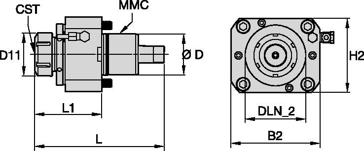 Turret Adapted Clamping Units Driven Tool Axial • ER™